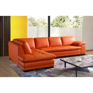 Burnt orange clearance leather loveseat